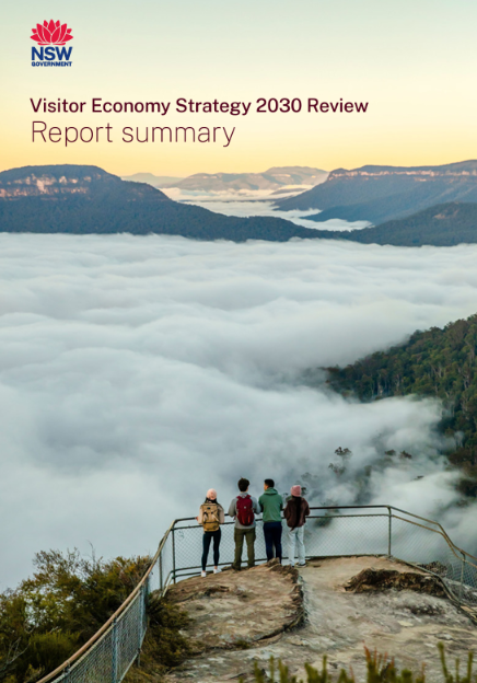 cover image of the NSW Visitor Economy Strategy 2030 Review summary